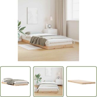 vidaXL Telaio letto - Struttura letto a terra Naturale 213.5 x 104 x 9 cm