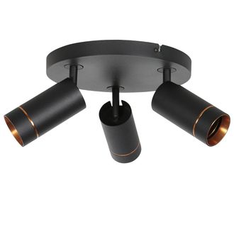 Steinhauer Steinhauer - Foco - Downlume - Negro - Metal - &Oslash; 30cm - Gu10
