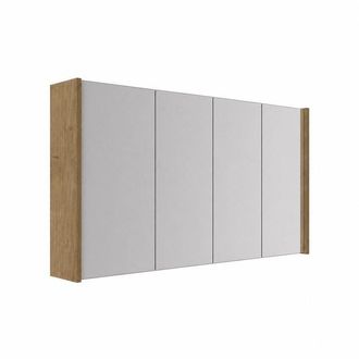 Saniclass Holz Atelier Spiegelkast - 140x63x16cm - inclusief zijpanelen - Eiken natural