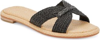 Dolce Vita Atomic Sandals Womens Black Open Toe Slip On Slide HTAT1785