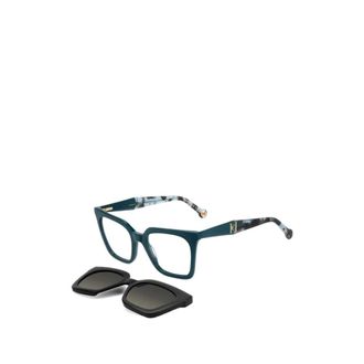 Carolina Herrera Sunglasses, female, Green, Size: 52 MM ZI9 Clip Eyeglasses