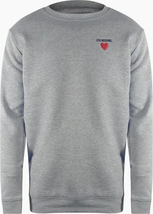 Love Moschino Mens Love Moschino Heart Logo Grey Sweatshirt - Size: 42