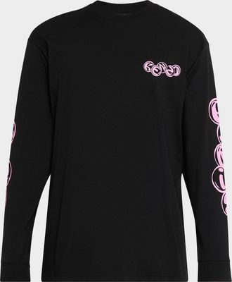 Kenzo Mens Graphic Logo-Print Cotton Jersey Pullover