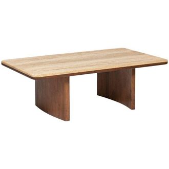 Atmosphera Jivan tavolino in legno di travertino 120x70cm - Atmosphera cr&eacute;ateur dint&eacute;rieur