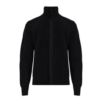 Woolrich Truien & Vesten, Heren, Zwart, M, Wol, Volledige Rits Turtleneck Vest