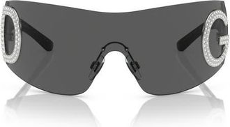 Dolce & Gabbana Shield Sunglasses in Black at Nordstrom