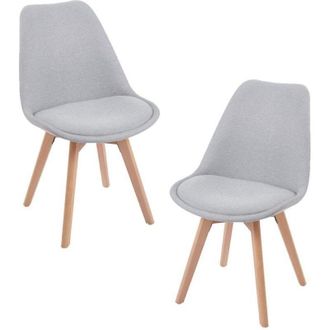 Regalos Miguel Regalos Miguel - Packs Sillas Comedor - Pack 2 Sillas Synk Tela - Gris Claro