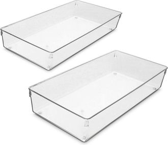 Sorbus Clear Drawer Organizer 2Pc Set