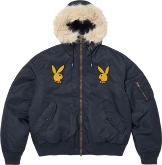 SUPREME x Playboy SS26 Hooded MA-1 Navy SUP-SS26-052-NVY
