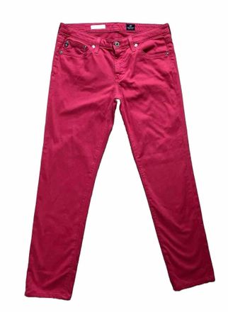 AG - Adriano Goldschmied Womens Stilt Cigarette Leg Jeans In Rouge Advanced Stretch