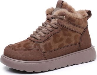 Generic Womens Plush-Lined Warm Snow Boots,Outdoor Comfortable Warm Women Snow Boot with Fur (Brown,2.5)