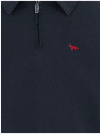 Maison Kitsun&eacute; Organic Cotton Logo Sweater - Navy