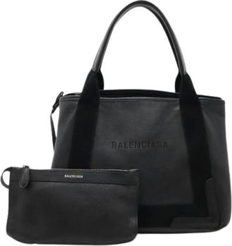 Balenciaga Pre-owned Tote Bags, female, Black, Size: ONE SIZE Pre-owned Leather Tote Bag