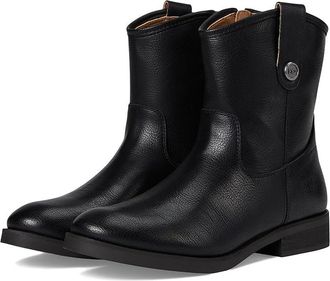 Frye and Co. Kellie Button Short Womens Boots Black : 6.5 M, Leather