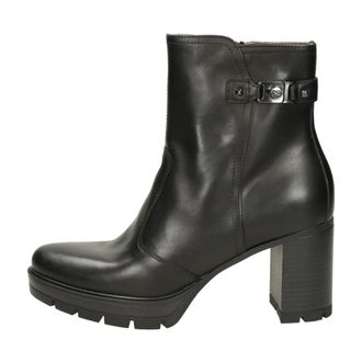 Nero Giardini Enkellaars met hoge hak - Dames - Schoenen - Zwart - Maat: 40 EU Leer