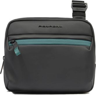 Piquadro Tassen, Heren, Zwart, ONE Size, Leer, Corner Crossbody Bag