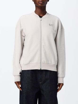 Emporio Armani Felpa bomber in jersey con zip e logo a contrasto