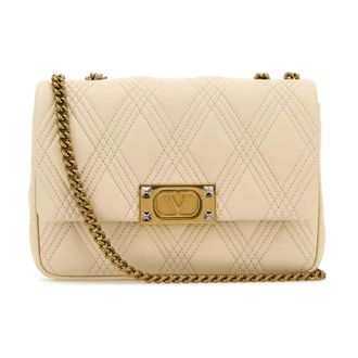 Valentino Garavani Shoulder Bags, female, Beige, Size: ONE SIZE Quiltie 67 Medium Shoulder Bag