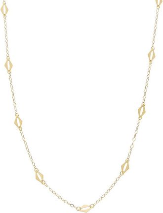 Italian Gold, Inc 10K Diamond Shape Station Necklace