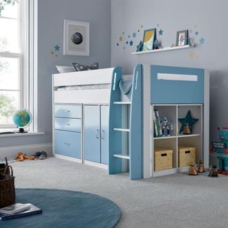 Bedmaster Bedmaster - Lacy Blue Storage Mid Sleeper Bed