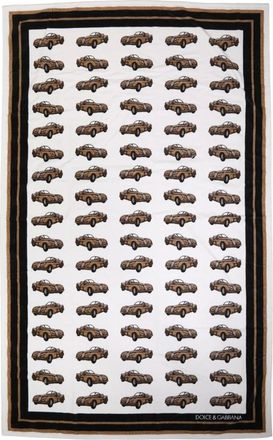 Dolce & Gabbana Home, unisex, Wit, ONE Size, Katoen, Beach Towel