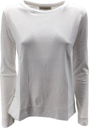 La Fileria Tops, Dames, Wit, M, Katoen, T-shirt met lange mouwen