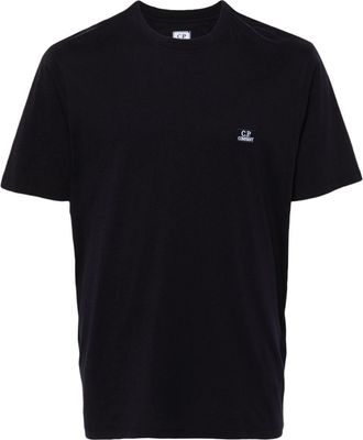 C.P. Company logo-embroidered T-shirt - men - Cotton - M - Blue