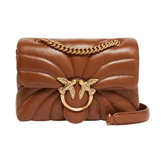 Pinko Pinko, Dames, Tassen, Bruin, Maat: ONE Size Leer