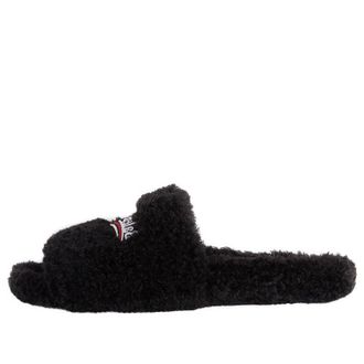 Balenciaga Furry Slides Black 654747W2DO11096