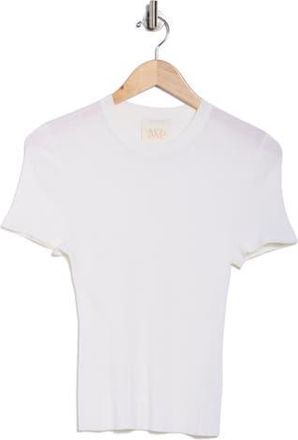 TWP Tease Short Sleeve Wool Sweater in Ivory at Nordstrom Rack, Size X-Large