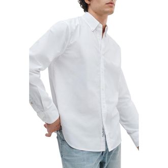 Rag & Bone Classic Fit Oxford Button-Down Shirt in White at Nordstrom, Size Xx-Large
