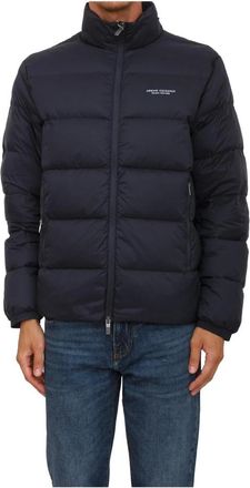 A|X Armani Exchange Blauwe Donsjas Stijlvol Ontwerp - Heren - Winterjassen - Blauw - S - Jassen