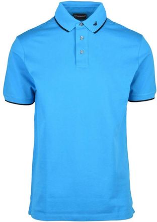 Emporio Armani Tops, Heren, Blauw, L, Katoen, Polo