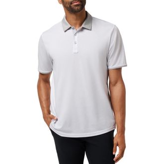Travis Mathew All Day Social Club Contrast Collar Cotton Blend Polo Shirt in White at Nordstrom, Size Xx-Large