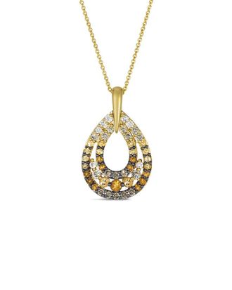 Le Vian 14K 0.86 Ct. Tw. Diamond & Citrine Drop Pendant