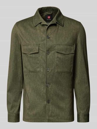 CG - Club of Gents Slim Fit Hemdjacke mit Brusttaschen Modell Constantin in Gruen Melange, Gr&ouml;&szlig;e 46