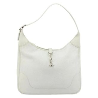 Herm&egrave;s Pre-owned Vintage Schoudertas - Dames - Pre-owned - Wit - Maat: ONE Size Leer