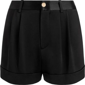 Alice & Olivia Shorts Conry con pieghe - Nero