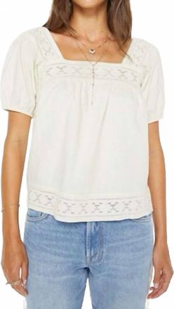 Mother Memory Lane Puff Sleeve Blouse In Early Bird