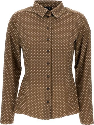 Iri&eacute; Structured Brown Button-Down Shirt With Timeless Appeal