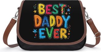 Generic Cute Fathers1 Day Best Daddy Ever Fashion Womens Crossbody Bags Novelty Handbag Shoulder Bag Purse