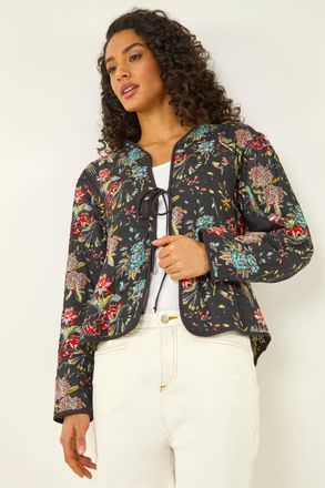 DUSK Womens Reversible Printed Quilted Jacket - Multicolour - Size 16 UK