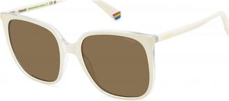 Polaroid Womens PLD 6218 56 VK6 Sunglasses - White - One Size