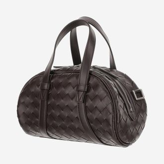 Bottega Veneta Mens Woven Handbag Dark Brown Pelle Handbags Hand Bags