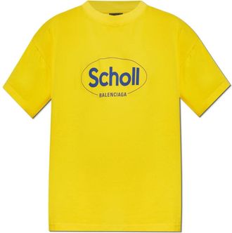 Balenciaga x Scholl - Heren - T-shirts - Geel - M - Katoen - Tops