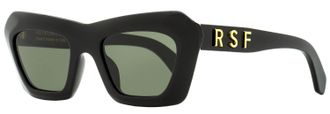 Retro Superfuture Zenya Modern Cat-Eye Sunglasses - Black