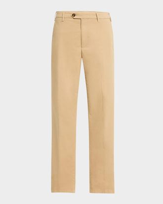 Canali Men & apos;s Straight Fit Flat-Front Pants