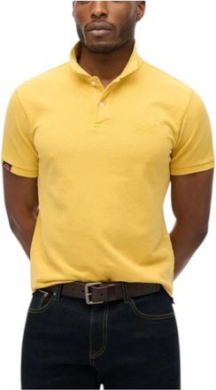 Superdry Polo Shirts - Heren - Polos - Geel - S - Katoen - Tops