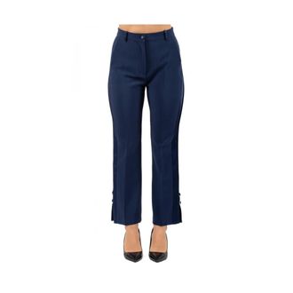 Elisabetta Franchi Mujer, Pantalones, Azul, Talla: L