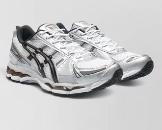 Asics synthetic leather low-top sneakers